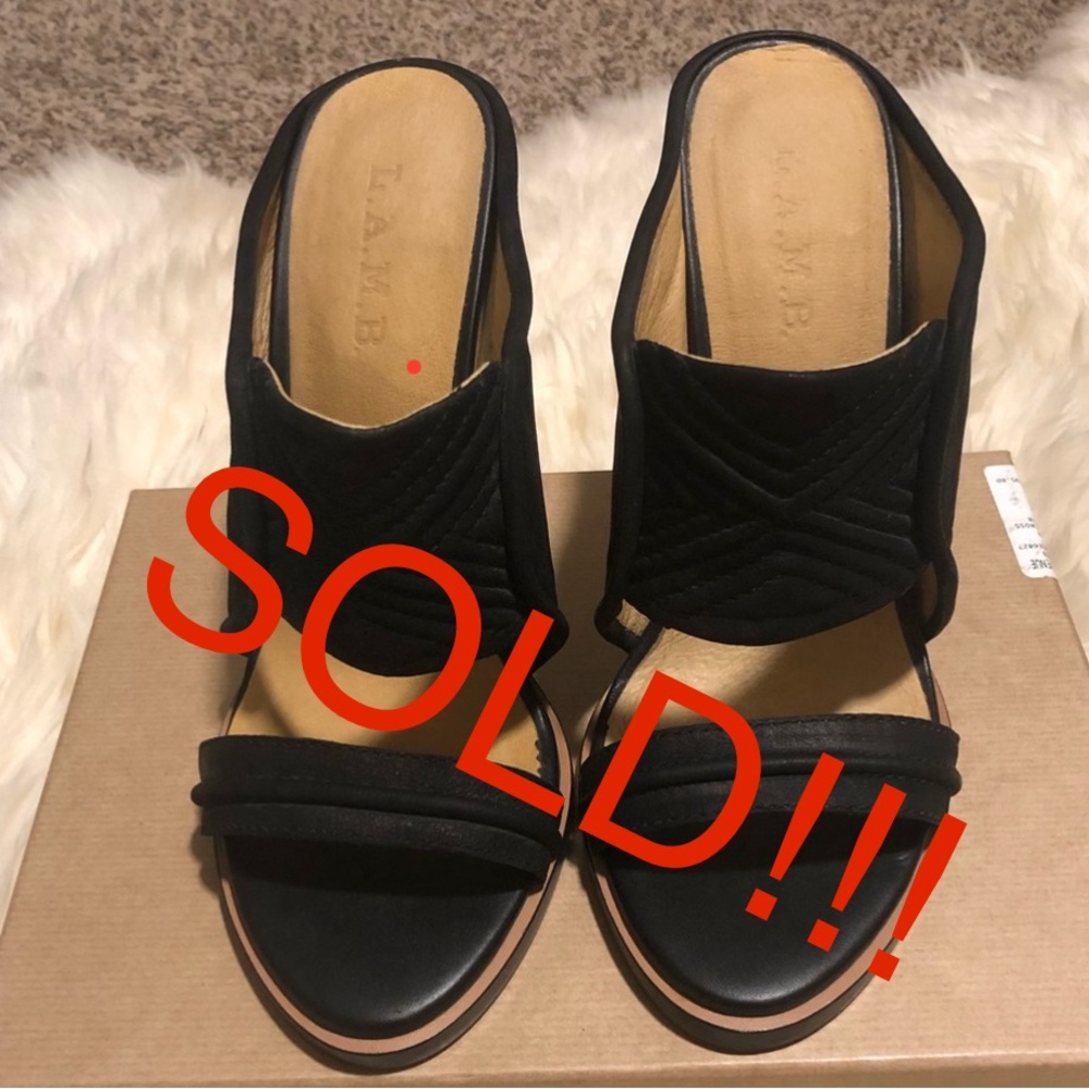 L.A.M.B leather strap sandals size US 9